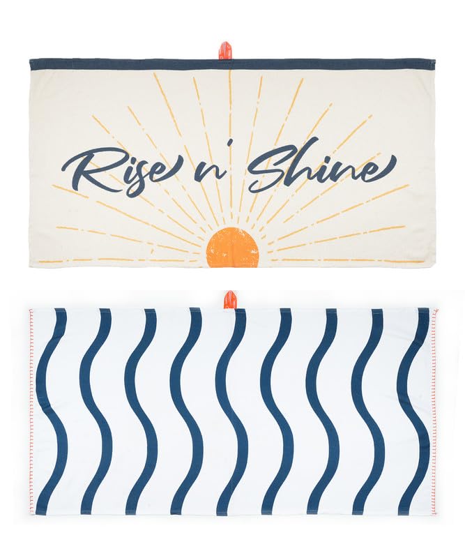Thirsty Towel Bamboo Bath Towel 460 Gsm | Quick Dry Bath Towels Large Size For Men, Women & Kids ((Rise N'Shine, Twlight Wave)