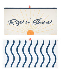 Thirsty Towel Bamboo Bath Towel 460 Gsm | Quick Dry Bath Towels Large Size For Men, Women & Kids ((Rise N'Shine, Twlight Wave)