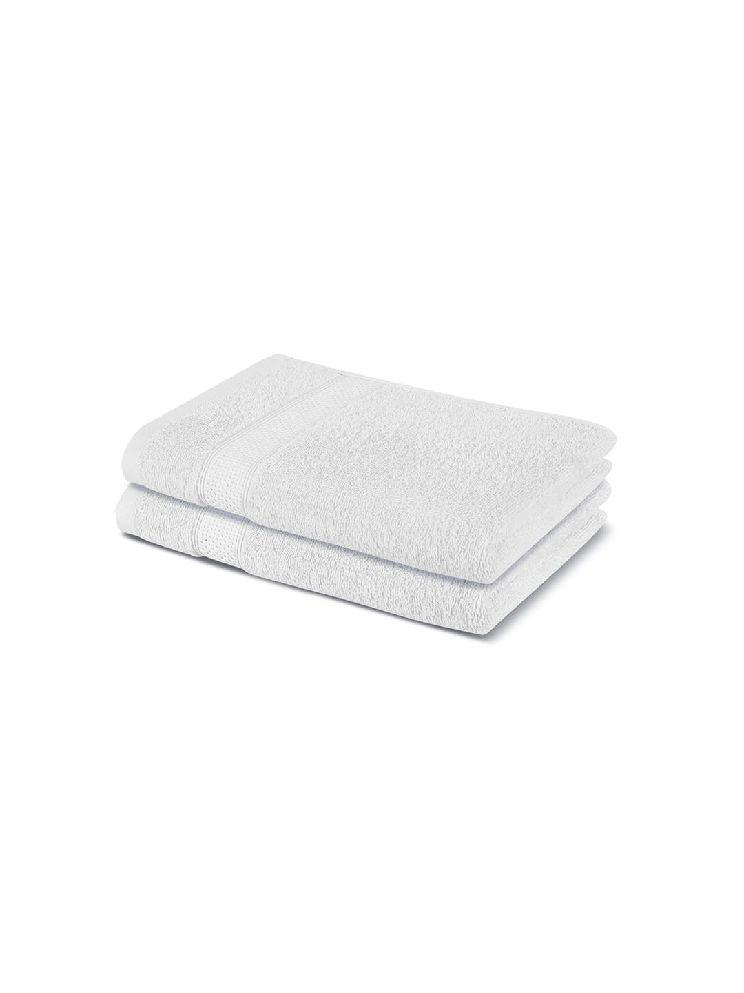 Himeya 100% Cotton Large Size Hand Towels 400 Gsm (Star White) - 2 Piece