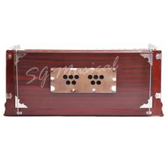 Musical Instrument Harmonium - 7 Stopper (5 Stops 2 Drones), 3 1/4 Octave, 39 Keys, Two Reeds (Bass+ Male) | Tuning 440 Standard Pitch - Two Side Carry Handles, Jaali Frame On Keys