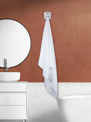 Ramraj Cotton Bamboo Terry Bath, Hand & Face Towel 850 Gsm | Quick Dry & Anti Microbial Combo Towel (White) - Set Of 3