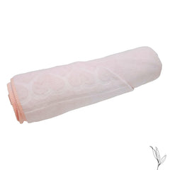 Nive Home Linens Microfiber Bath Towel 400 Gsm | Self Design, Ultra Soft, Super Absorbent, Quick Dry (Baby Pink)