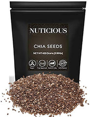 Nuticious Organic Chia Seeds, Gluten Free & 100% Vegan, Plant Based Protein, Highly Nutritious & Source Of Essential Macronutrient | 450gm 0.9lbs