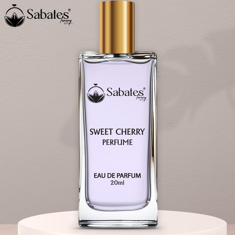 Sabates Sweet Cherry Eau De Parfum 20ml 0.6 Fl.oz. | Luxury Long Lasting Date Night Fragrance | Ideal Gift For Girlfriend