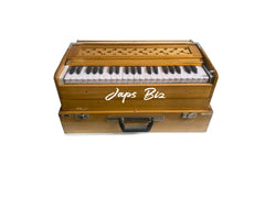 Musical Instrument Harmonium With Carry Bag - 3.5 Octaves, Total 42 Keys, Double Bellow, Two Reeds (Base- Male) | Two Side Carry Handles, Jaali Frame On Keys