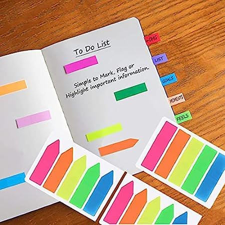 375 Pieces Sticky Notes, Index Tabs Arrow Flags - Office, College, School Pack Of 3 X 125 Each