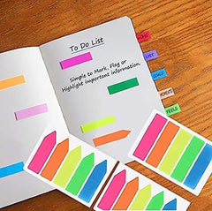 375 Pieces Sticky Notes, Index Tabs Arrow Flags - Office, College, School Pack Of 3 X 125 Each