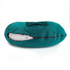 Feeding Pillow For New Born Baby, 5 In 1 Multipurpose Use - Peacock Green | Nursing Pillow With Belt & Hoop For Breastfeeding With Velvet Removable Cover | For Reading, Resting Pillow