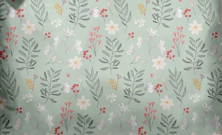 Printed Single Size Bedsheet With 1 Pillow Cover (36 X 78 Inches, Green) | All Around Elastic Fitted Bedsheet | Soft Touch, Wrinkle Resistant, Skin Friendly