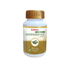 Lama Ashwagandha Capsule (Withania Somnifera), With Pure Natural Extracts Of Ashwagandha, Helps In Stress Management, Improve Energy, 500mg | 60 Veg Capsules 100gm 0.2lbs