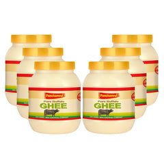 Pure Premium Buffalo Danedar Ghee By Panchamrut | Rich In Nutrients & Delicious Healthy Desi Ghee Good For Overall Health | 6 Litre (1 Litr * 6) 202.8 Ounce | Jar Pack