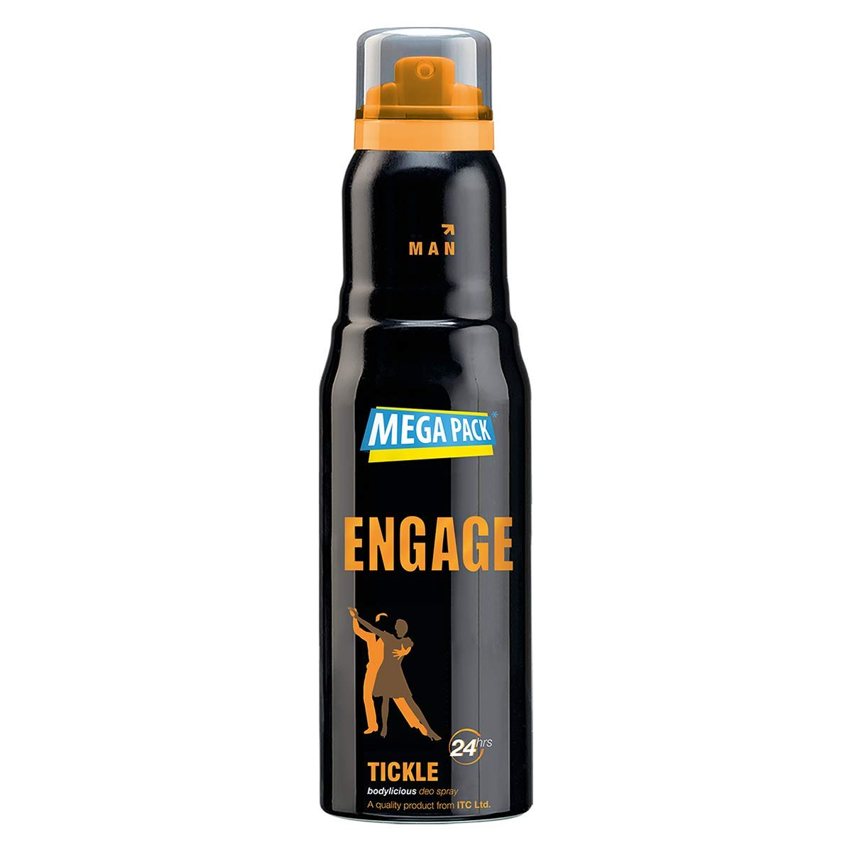 Engage Tickle Deodorant For Men | Citrus & Spicy , Skin Friendly Deo , 220ml 7.4 Fl.oz. Body Spray