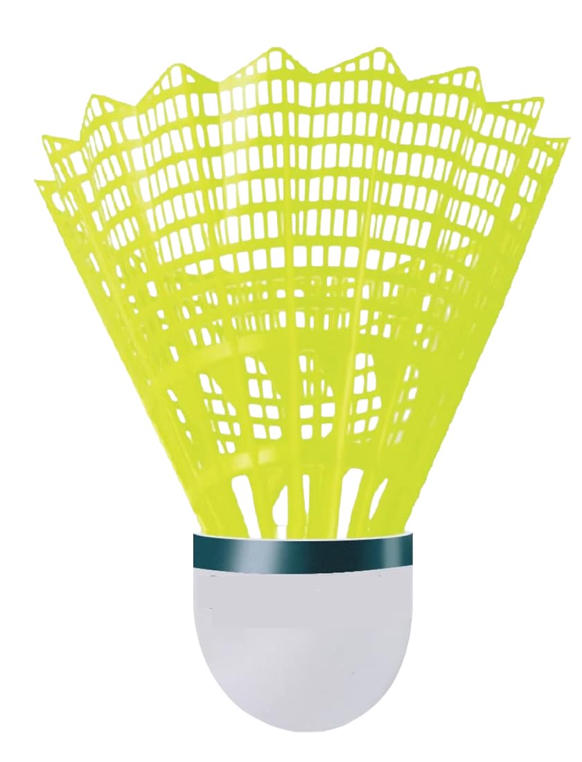 RS Retails B-51 Badminton Shuttlecock Nylon | Stable Flight , Fast Recovery & Durable | Yellow , Pack Of 10