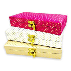 Decorative & Attractive Box Cash Box, Shagun Box, Jewellery Box, Money Box Envelop Wedding, Gift Box, Bangel Box With Golden Dotted Embroidery Design, Colour - Dark Pink, Pack Of 1