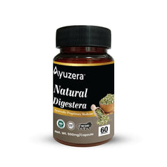 Ayuzera Natural Digestera, Food Supplements, Ajwain Extract, Jeera Extract, Sounf Extract, Methi Extract, Kala Namak Extract | 60 Capsules, 100gm 0.2lbs