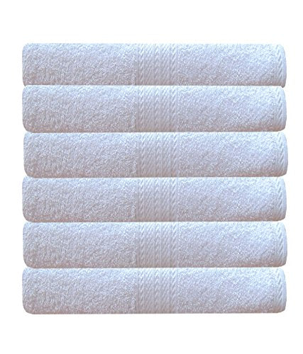 Akin Premium Cotton Bath Towels 3000 Gsm (Pack Of 6) - White