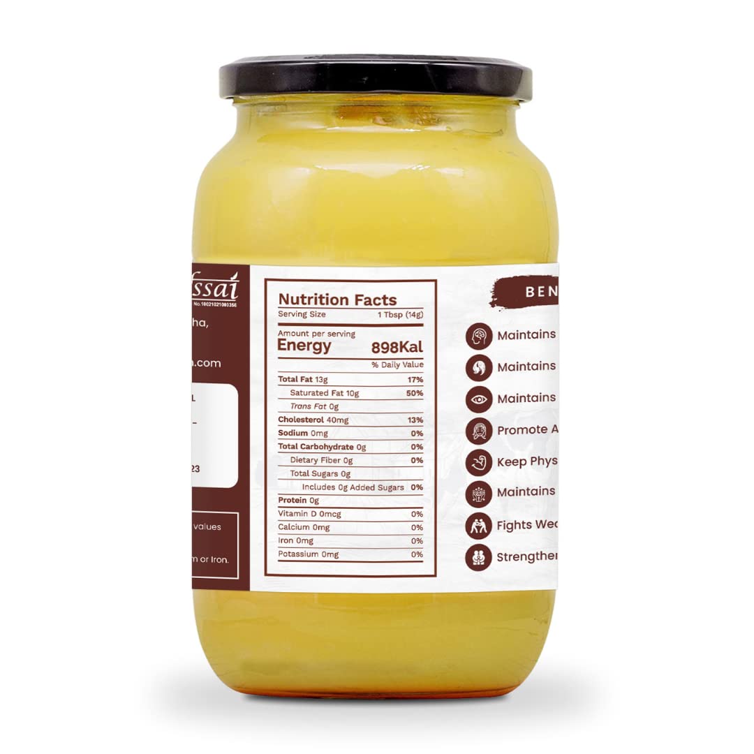 Pure Premium A2 Gir Cow Ghee By Bhumi Organic | Naturally & Healthy Bilona Method Cow Ghee Perfect For Body Health | (250ml) 8.4 Ounce | Jar Pack