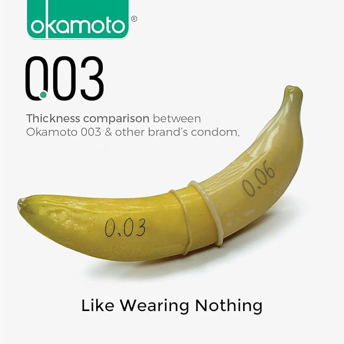 Okamoto 003 Aloe Condoms| Japan's Best Only Natural Water Based Lube Condom In India|(Pack Of 1)