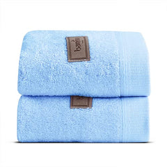 Spread Spain 100% Bamboo Face Towel 360 Gsm | Ultra Soft Absorbent, Quick Dry Towels For Facewash, Gym, Sports, Travel, Suitable For Acne Prone Skin | Pack Of 2 (Light Blue)