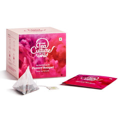 Tea Culture Of The World Flowery Bouquet Tea - 16 Tea Bags | Calming Hibiscus & Fragrant Rose - Made With 100% Whole Leaf & Natural Flavors, Brew Hot Or Cold - Low Caffeine