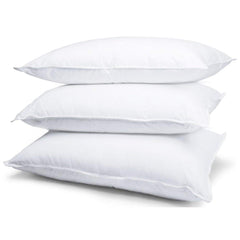 Luxurious Microfiber Pillow Filler, Standard Size - 17x27 Inch, White Pillow | Rectangular Deign, Washable, Bed Pillow, For Neck, Back & Side Pillow - Pack Of 3