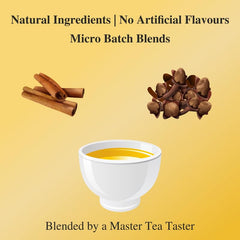 San-Cha Cinnamon & Clove Herbal Tea - 25 Biodegradable Pyramid Tea Bags | Soothing & Relaxing - Caffeine Free, Environment Friendly