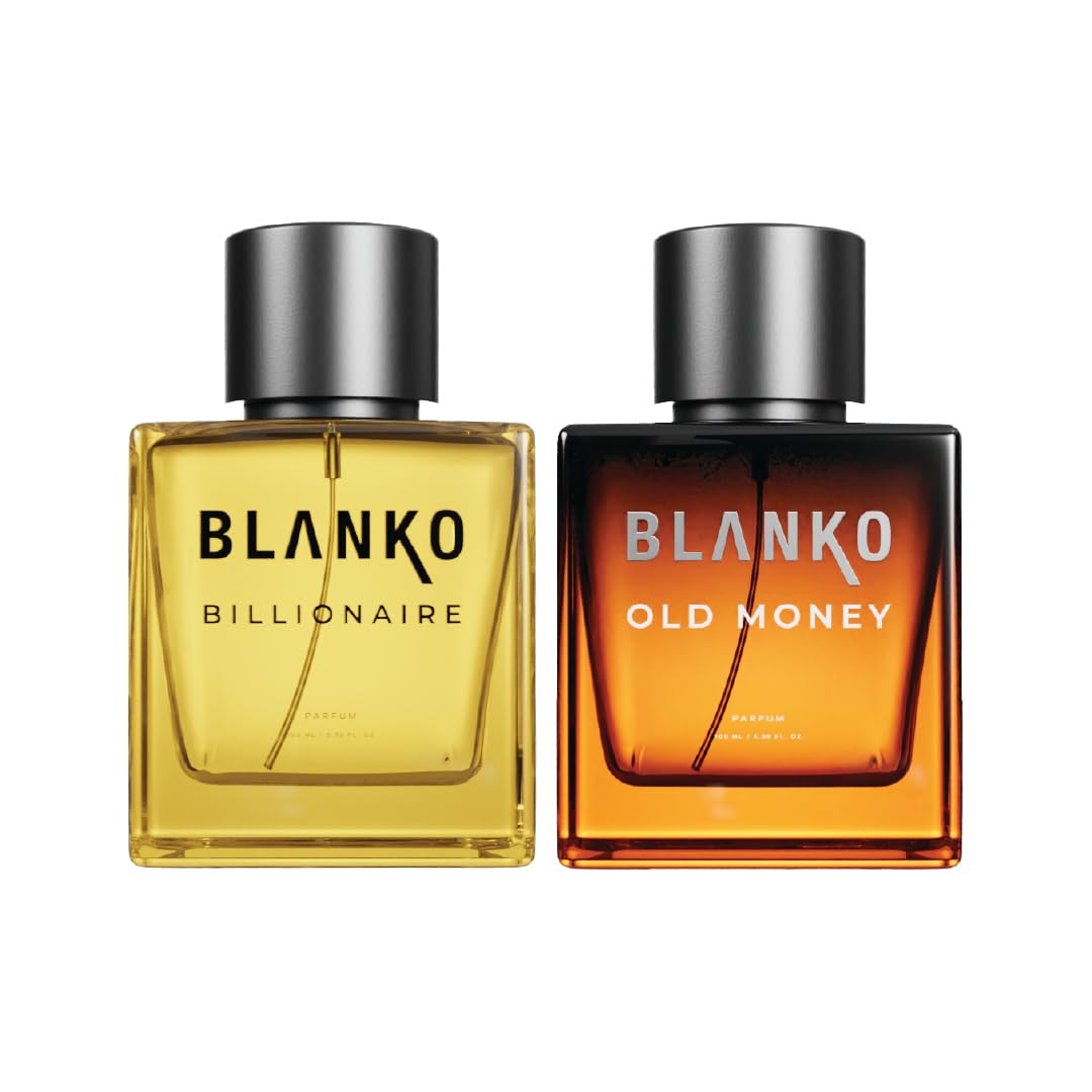 Blanko Billionaire + Old Money Time Lock Technology Parfum 100ml 3.4 Fl.oz. Each Pack Of 2 | Luxury Perfume For Clubs, Concerts & Night | Longest Lasting Men's Perfume