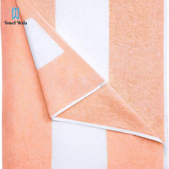 Towel Wala Striped Soft Turkish Cotton Small Bath Towel 450 Gsm | For Men & Women, Hotel Pool Towel (Pack Of 3)