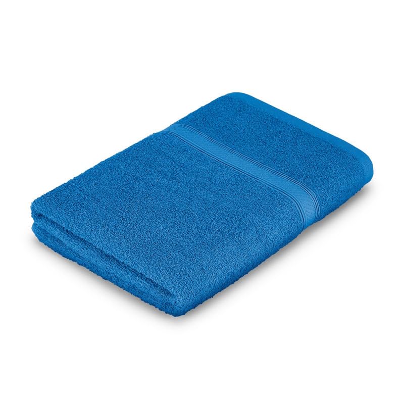 Welspun Alpha Cotton Bath Towel 450 Gsm | Soft & Absorbent Dobby Bath Towel (Turquoise)