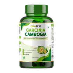 Nutrafirst Garcinia Cambogia Tablets 800mg With 70% Hca & Green Tea Extract, For Weight Management, Improves Digestion For Men & Women | 60 Tablets 100gm 0.2lbs