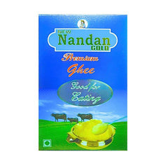 Pure Desi Cow Ghee By New Nandan Gold | Rich Aromatic & Nutritious Indian Cow Ghee Perfect For Cooking | (1 Litr) 33.8 Ounce | Box Pack