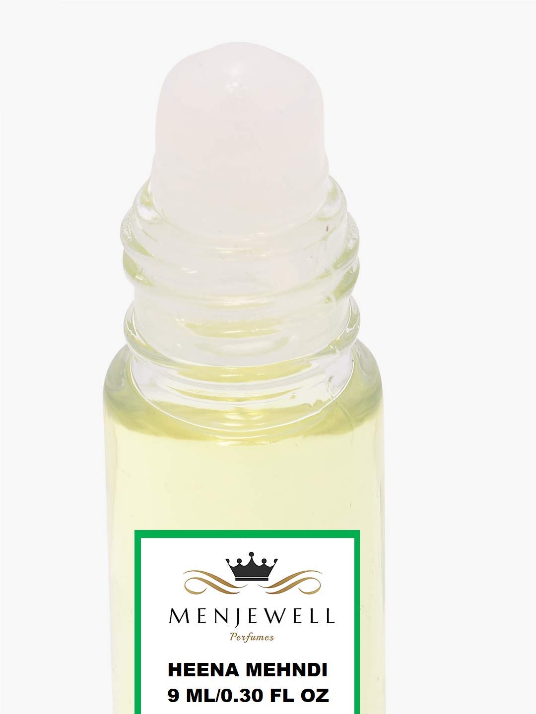 Menjewell Heena Mehndi Eau De Perfume Attar 9ml 0.3 Fl.oz. For Men & Women | Alcohol Free | Long Lasting