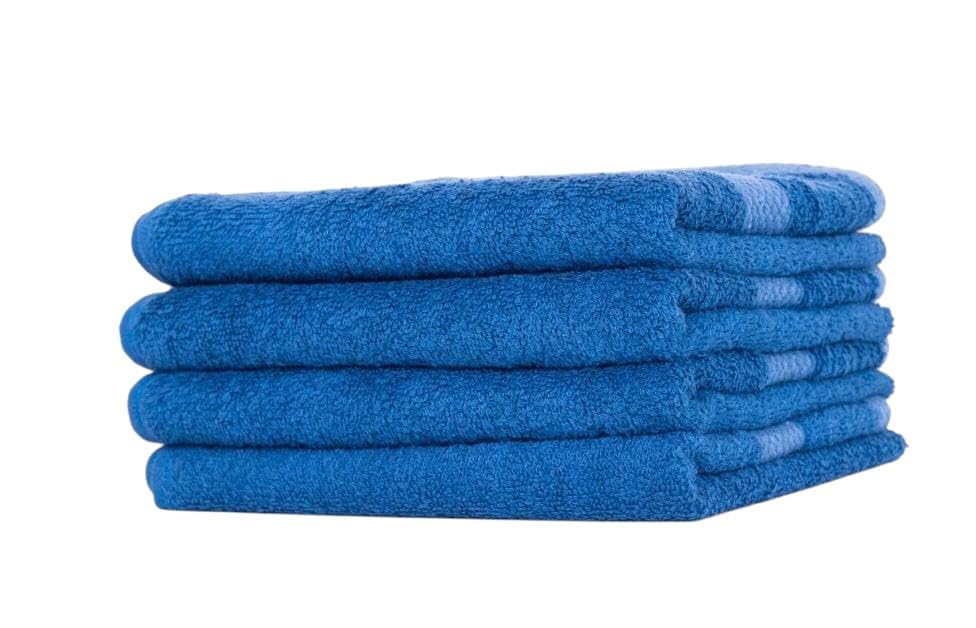 Rushant 100% Combed Cotton Hand Towels 600 Gsm | Ultra Soft, Quick Dry & Super Absorbent For Home, Gym & Travel (Navy Blue) - Set Of 4
