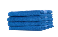 Rushant 100% Combed Cotton Hand Towels 600 Gsm | Ultra Soft, Quick Dry & Super Absorbent For Home, Gym & Travel (Navy Blue) - Set Of 4