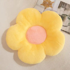 Daisy Shaped Throw Pillows, Cute Preppy Decorative Pillows, Yellow - 35 Cm | Floor Cushion, For Girls Bedroom, Bed Room, Couch Sofa, Chair Décor, Aesthetic, Washable, Soft Pillows