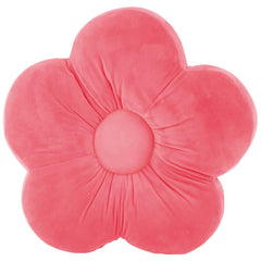 Polyester Flower Shaped Pillow, Decorative Floor Cushion, Peach - 16 X 16 Inch | Furniture Cushion, Washable, For Kids Room & Living Room, Bed Room | Flower Floor Cushion - Pack Of 1