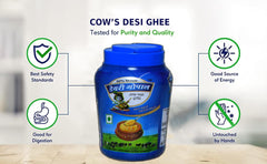 100% Natural Gopal Desi Cow Pure Ghee By Dairy Sagar | Rich Source Of Vitamin A & Healthy Delicious Pure Ghee | (1 Liters) 33.8 Ounce | Jar Pack