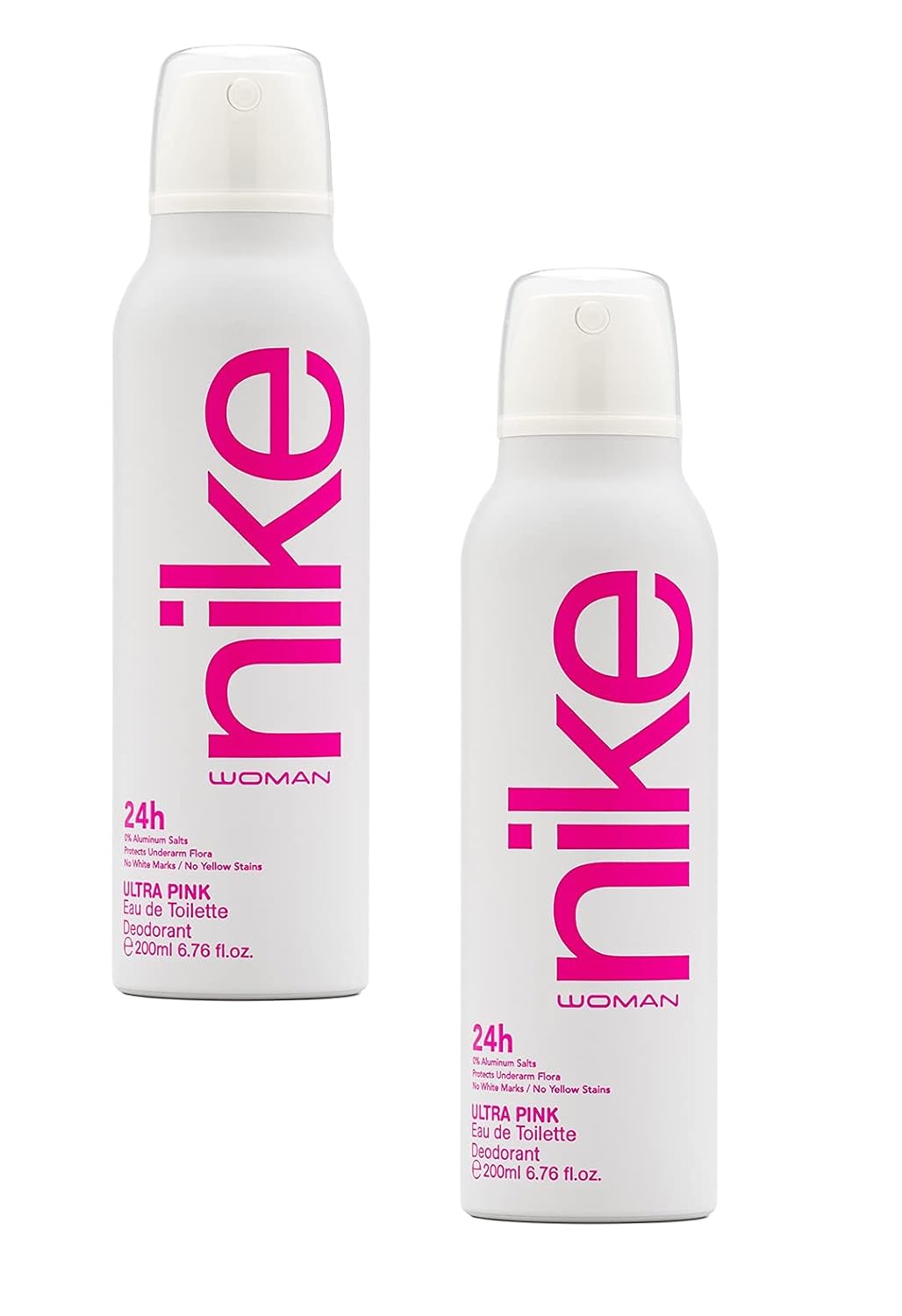 Nike Ultra Pink Eau De Toilette Women Deodorant Body Spray 400ml 13.5 Fl.oz. Pack Of 2 | Perfect Suited For Officewear