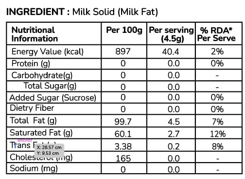 100% Natural Bilona Cow Ghee By Fidelo | Naturally Healthy Pure Cow Ghee Good For Frying | (500ml) 16.9 Ounce