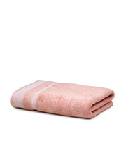 Spaces 100% Cotton Large Bath Towel 600 Gsm Dobby Solid (Coral)- Hygro