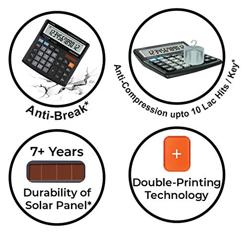 Bambalio BL-700 Electronic Calculator, 3 Years Warranty | 12 Digits Display - 112 Steps Check & Correct