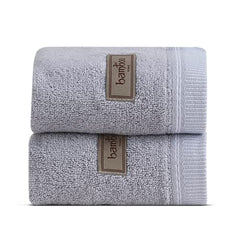 Spread Spain 100% Bamboo Face Towel 360 Gsm | Ultra Soft Absorbent, Quick Dry Towels For Facewash, Gym, Sports, Travel, Suitable For Acne Prone Skin (Pack Of 2 - Ash)