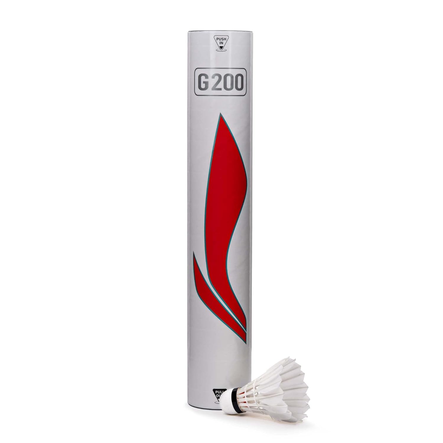 Li-Ning G200 Badminton Feather Shuttlecock Speed 76 , White | Pack of ...