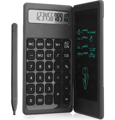 ShopCentre Smart Calci 2-in-1 Foldable Calculator & Writing Tablet Pad Combo | 12 Digit Pocket Calculator | Foldable Design With Notepad | Small Size | 2 In 1 Writing Tablet Calculator