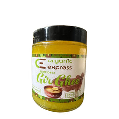 Pure Organic Gir Ghee By Organic Express | Prepared Through Traditional Bilona Method Gir Cow Ghee For Health | (250ml) 8.4 Ounce | Jar Pack