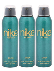 Nike Musk Eau De Toilette Deodorant Body Spray 600ml 20.2 Fl.oz. Pack Of 3 | Perfect Birthday Gift Set For Wife