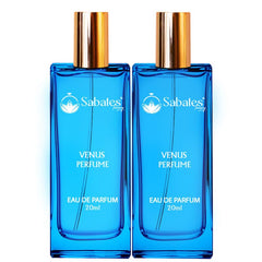 Sabates Venus Eau De Parfum Each 20ml 0.6 Fl.oz. Combo Of 2 | Fresh Fragrance Anytime / Anywhere | For Women