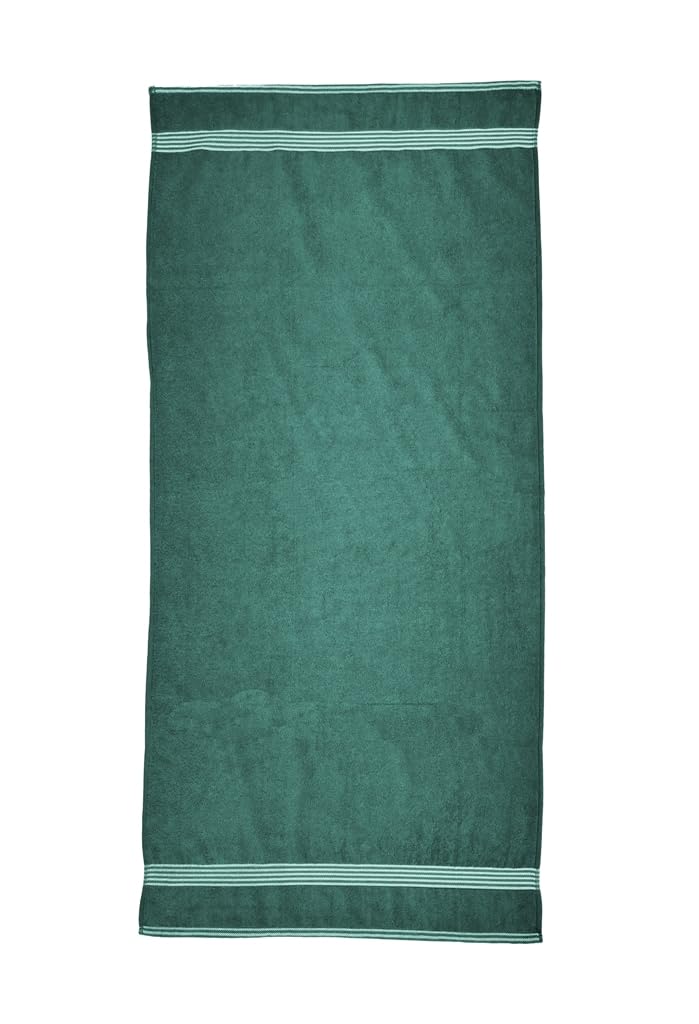 Space Fly Cotton Luxury Large Size Bath Towel 1000 Gsm (Green) - Pack Of 2