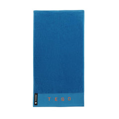 Tego Cotton Performance Sports Towel 100 Gsm - Gym, Work Out, Fitness Towel (Mykonose Blue Orange & Flash)