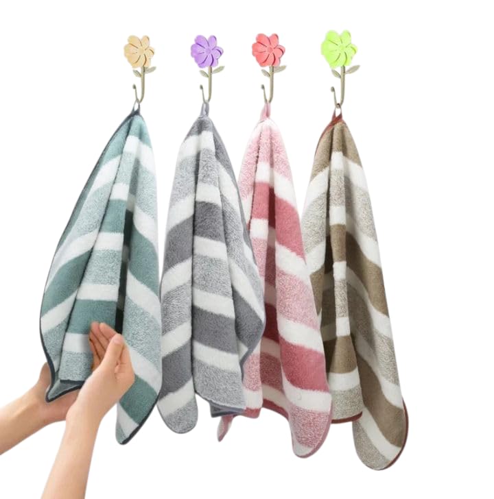 T Trendy Mart Microfiber Hand Towels 400 Gsm Designer Pattern | Pack Of 2 (Multicolour)